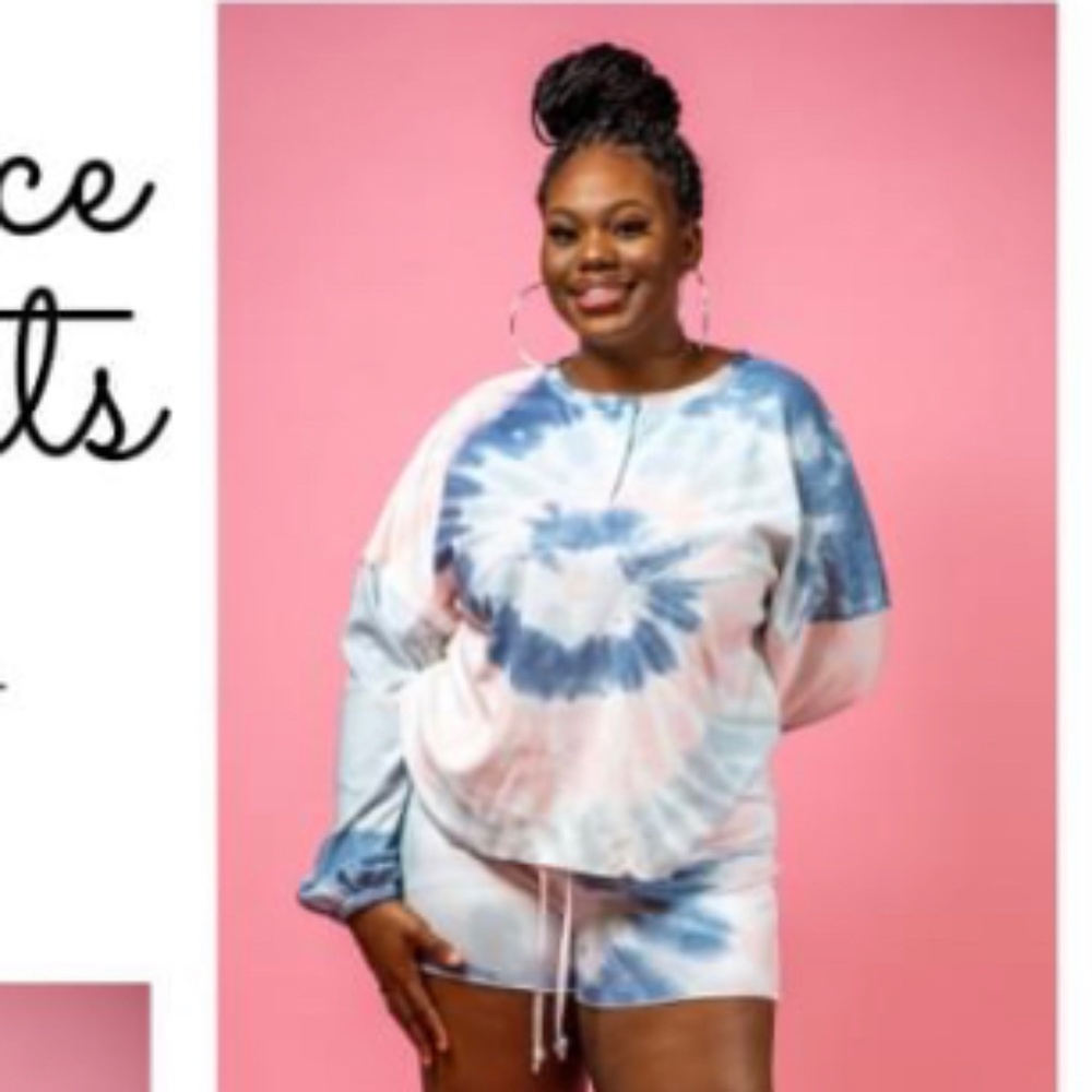 Two piece tie dye short set